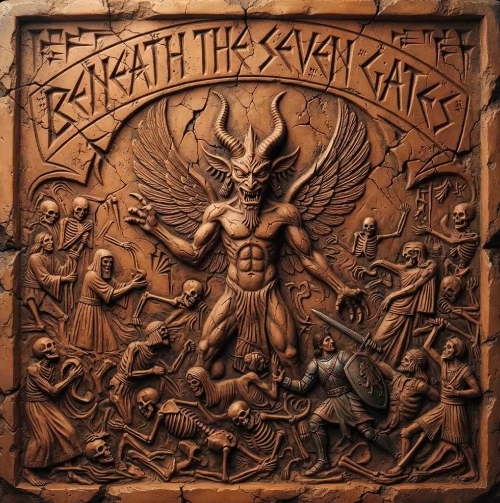 Beneath the Seven Gates - Clay Relief Tablet depicting Pazuzu and Lance