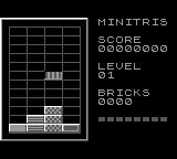 Minitris GB DMG Monochrome Mode